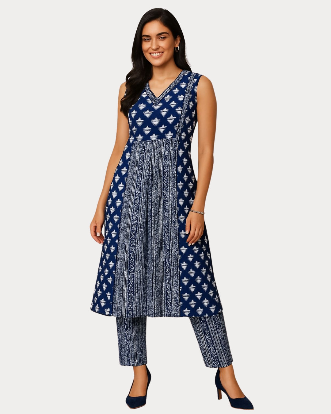 Indigo Rain Set (Sleeveless)